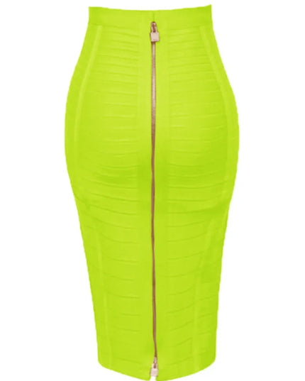 Women's Zipper O-Shape Skirt with Elastic Bodycon Fit