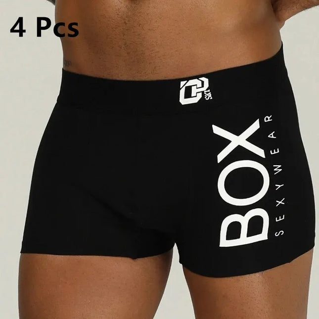 4-Piece Men's Cotton Breathable Soft Briefs Set