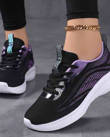 Women's Comfortable Lace-Up Sneakers - Stylish & Supportive Athletic Shoes for Women