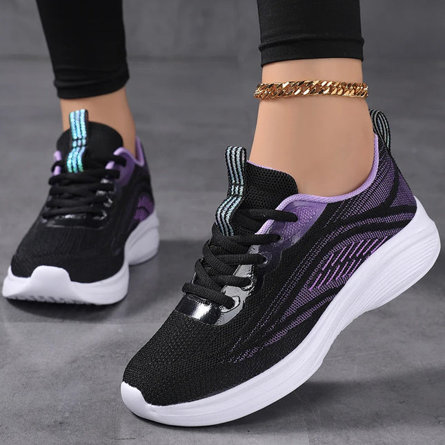 Women's Comfortable Lace-Up Sneakers - Stylish & Supportive Athletic Shoes for Women