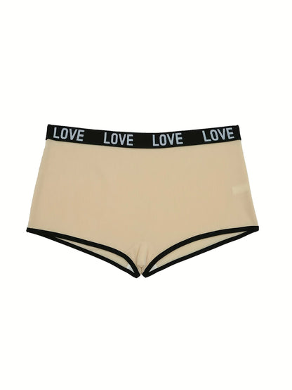 Women's 7-Pair Mixed Color "Love" Print Briefs