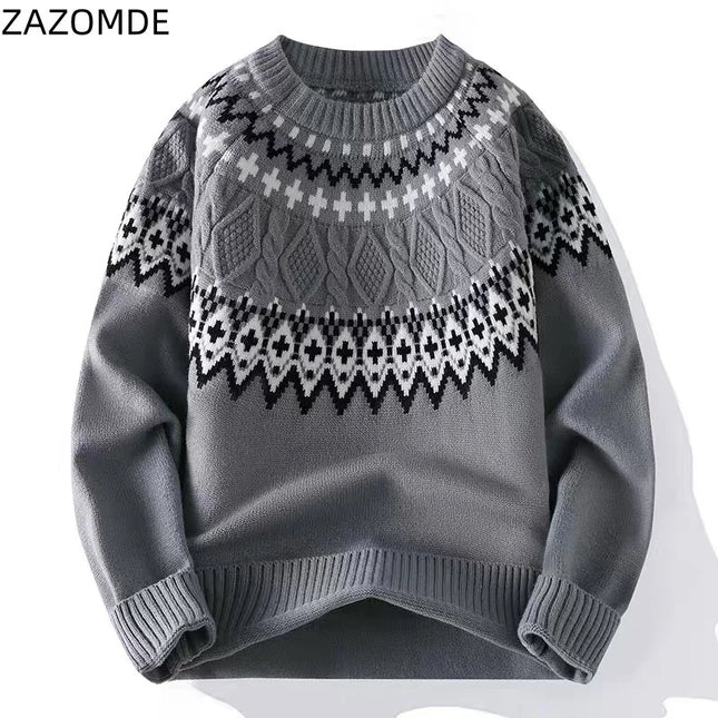 ZAZOMDE Striped Knit Pullover Sweater for Women and Men
