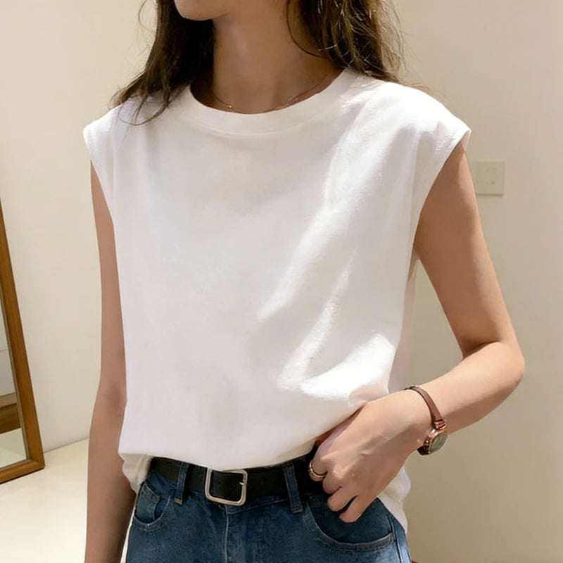 Women's Loose Sleeveless Tank Top - Casual Fit Vest