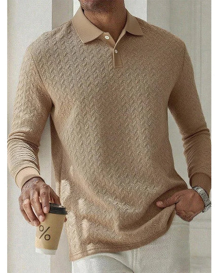 Men's Long Sleeve Button-Up Sweater - Stylish, Comfortable Knit