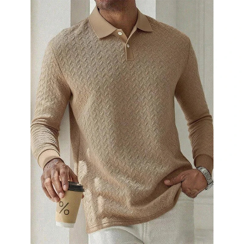 Men's Long Sleeve Button-Up Sweater - Stylish, Comfortable Knit