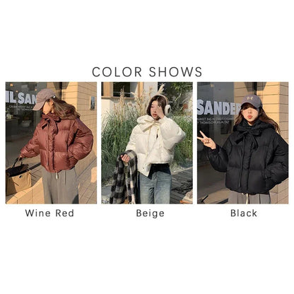 Women's Hooded Casual Loose Fit Cotton-Padded Jacket