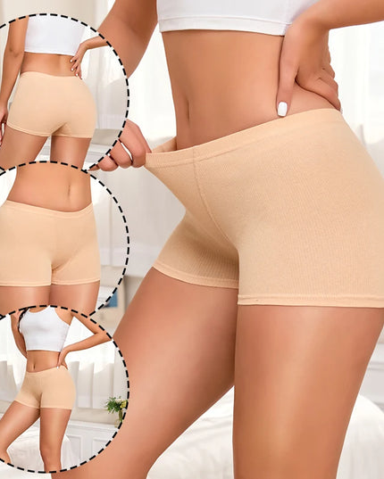 4-Pack Women's Cotton Lace Seamless Boxer Briefs