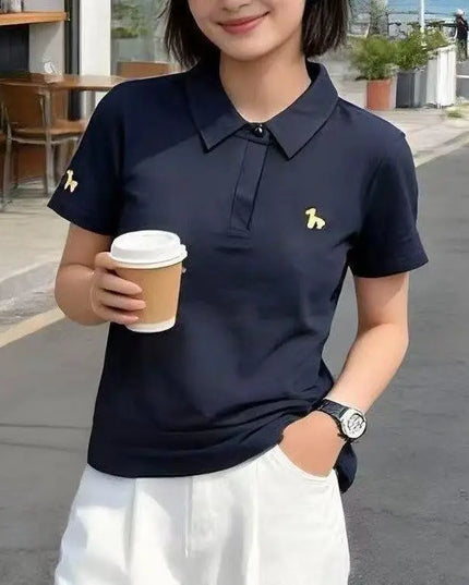 Women's Short-Sleeved Cotton Polo T-Shirt