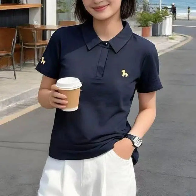 Women's Short-Sleeved Cotton Polo T-Shirt