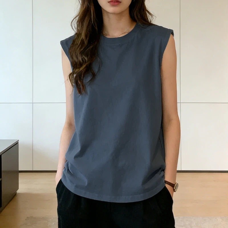 Women's Loose Sleeveless Tank Top - Casual Fit Vest
