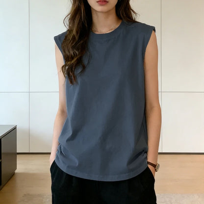 Women's Loose Sleeveless Tank Top - Casual Fit Vest