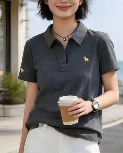 Women's Short-Sleeved Cotton Polo T-Shirt