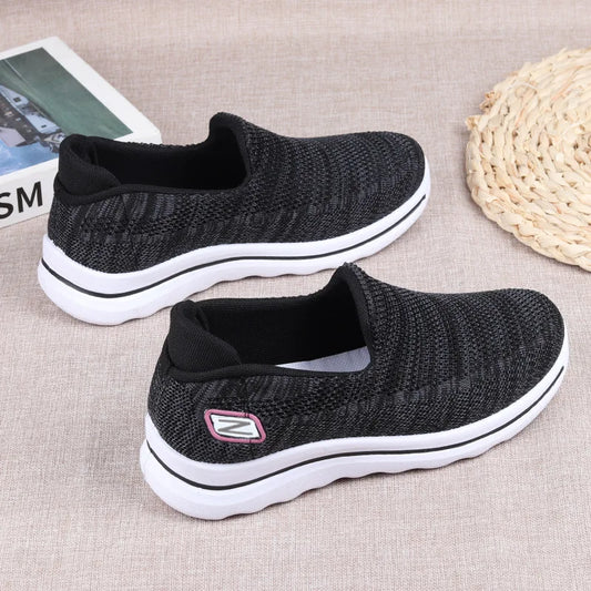 Women's Casual Breathable Slip-On Sneakers - Soft Sole Comfort