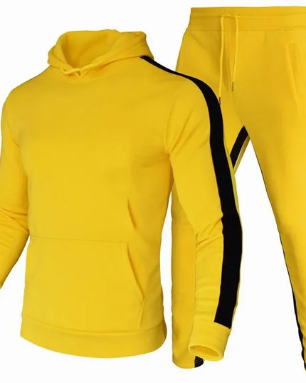 Men's 2-Piece Tracksuit Set with Hooded Sweatshirt - Stylish Athletic Wear