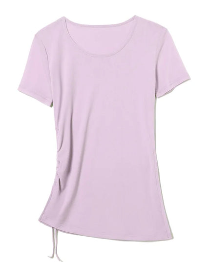 Elegant Slim Fit Women's T-Shirt with Side Split