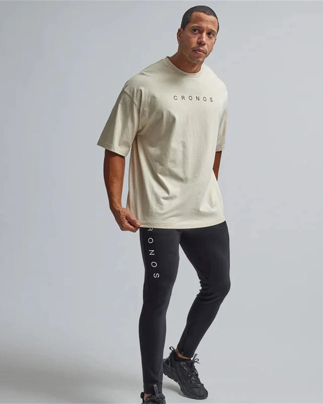 Cronos Men's Loose Fit Oversized Cotton T-Shirt