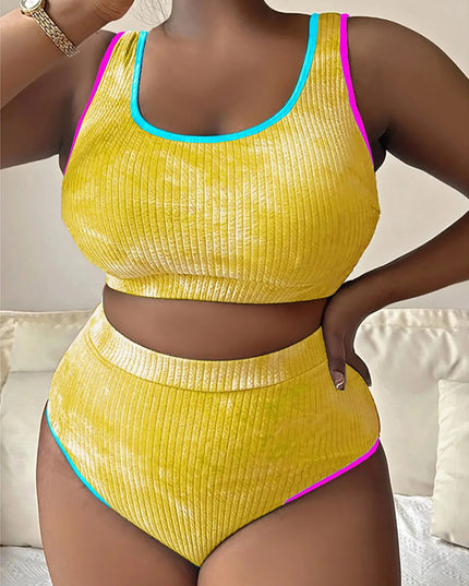 Plus Size Women's Swimwear Two-Piece Bikini Set