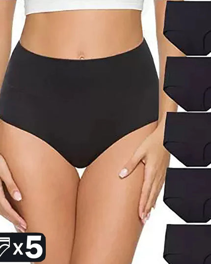 Set of 5 Women's High Waist Cotton Breathable Panties