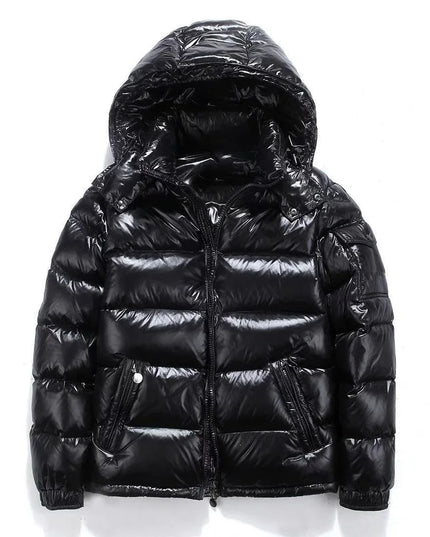 Men's Glossy Hooded Down Parka Jacket 