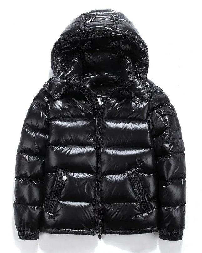 Men's Glossy Hooded Down Parka Jacket 