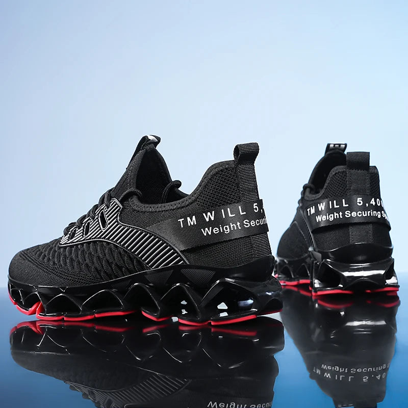 Men's Breathable Soft-Soled Lace-Up Sneakers - Comfortable & Lightweight Athletic Shoes for Men