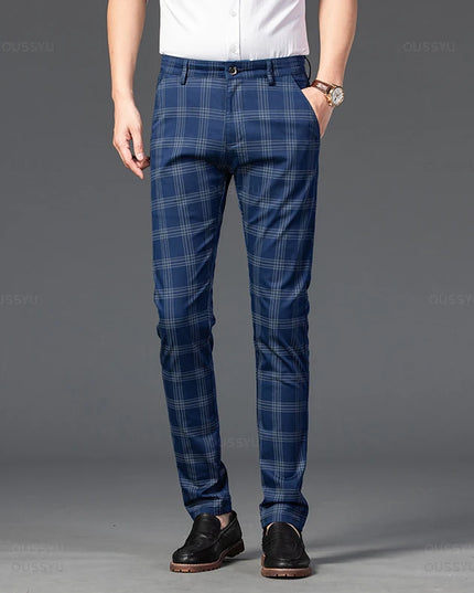 Men's Classic Stripe & Plaid Trousers – Stylish Men's Casual & Formal Pants