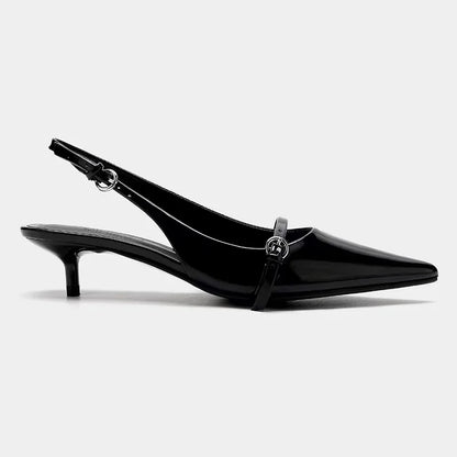 Women's Pointed Toe High Heels with Metal Buckle
