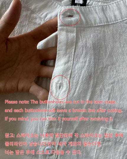 Men's Short-Sleeve Shirt with Stand Collar