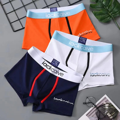 3-Pack Men's Cotton Boxer Briefs - Breathable & Comfortable - Mixed Colors