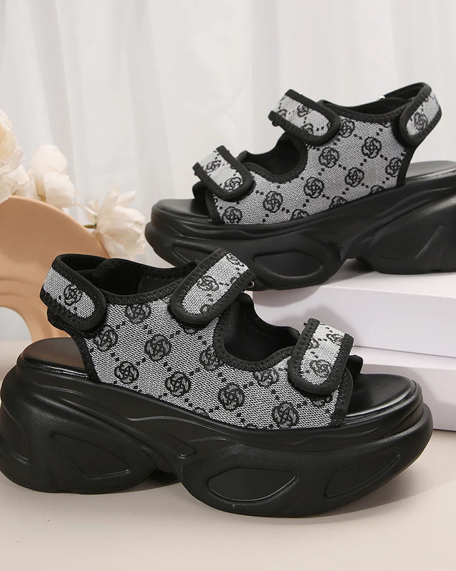 Women's Wedge Sandals with Thick Soles and Lightweight Design