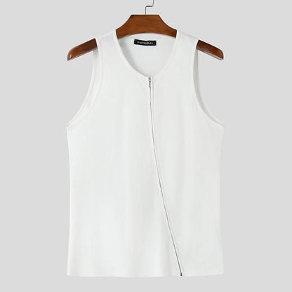 Incerun Men's Sleeveless Zipper Vest