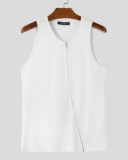 Incerun Men's Sleeveless Zipper Vest