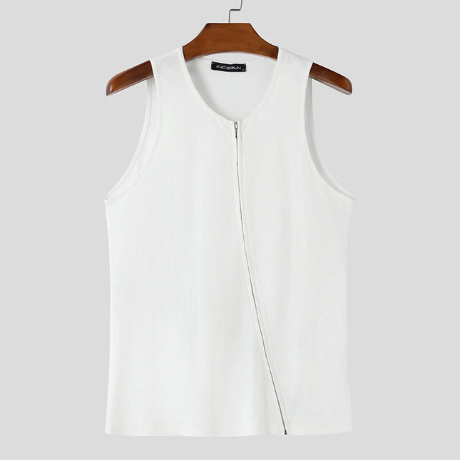 Incerun Men's Sleeveless Zipper Vest