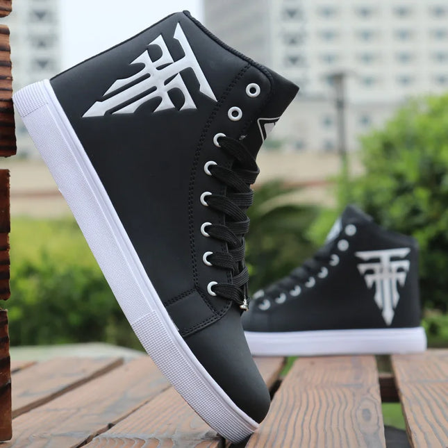 Men's High Top Vulcanized Lace Up Sneakers