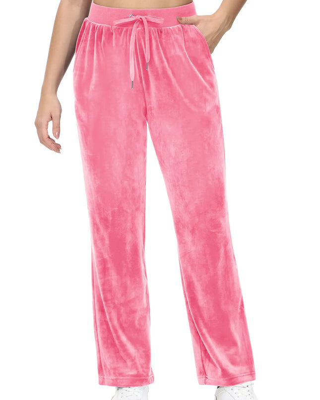 Women's Fleece Jogger Sweatpants with Drawstring and Elastic Waist