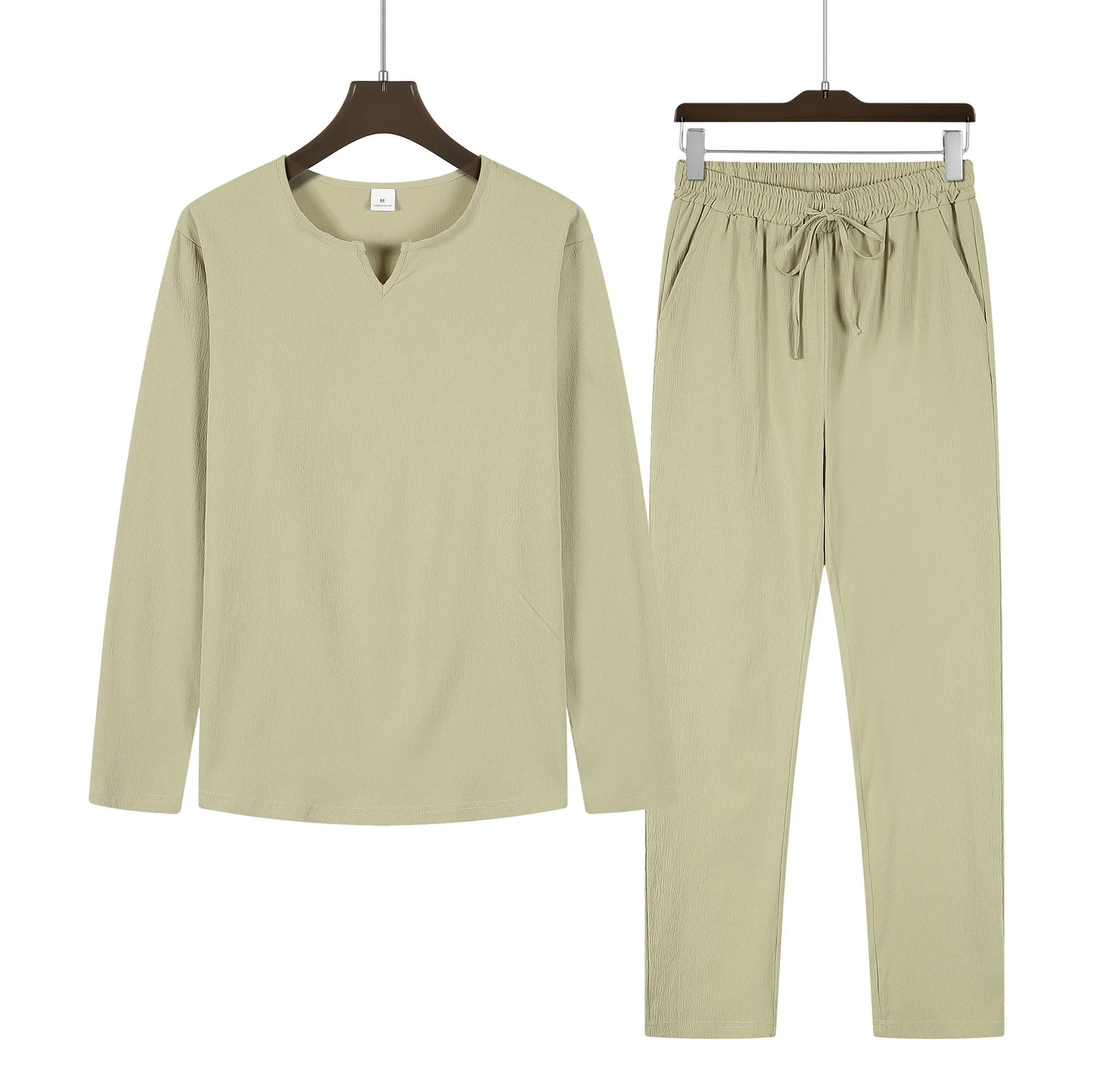 Men's 2-Piece V-Neck Sweater and Drawstring Pants Set