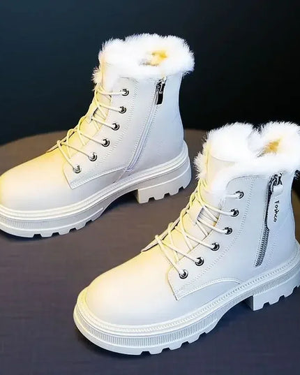 Women's Plush Warm Medium Boots – Insulated, Cozy, Thickened Winter Footwear