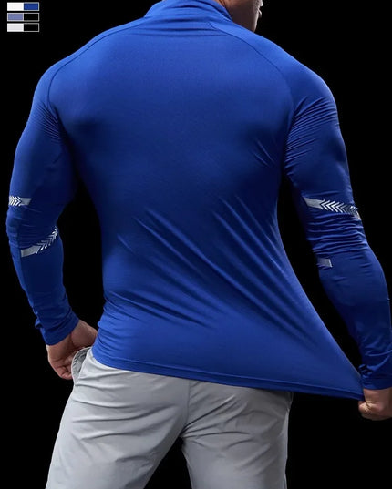 Men's Half-Zip Long-Sleeve Stretch Sweater