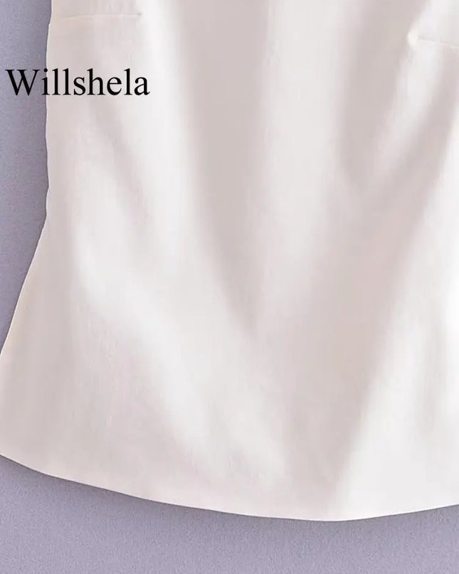 Women's Lace-Up Backless Camisole with Vintage Style, Thin Straps, and Square Collar
