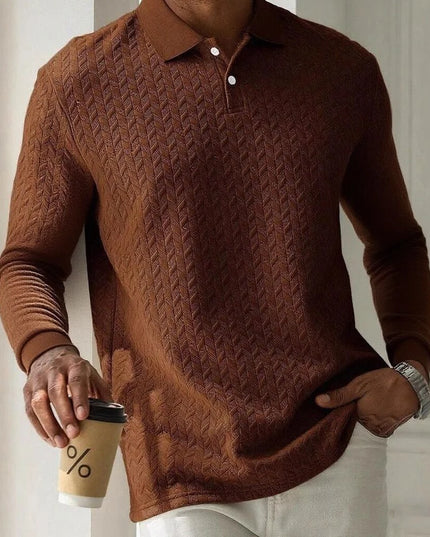 Men's Long Sleeve Button-Up Sweater - Stylish, Comfortable Knit