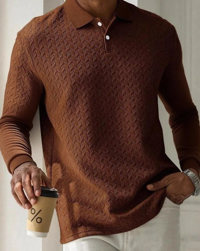 Men's Long Sleeve Button-Up Sweater - Stylish, Comfortable Knit