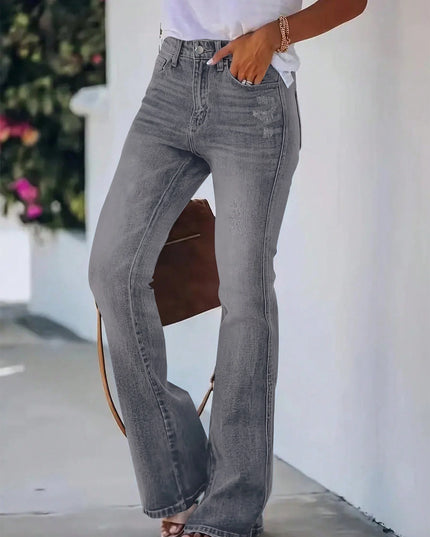 High Waist Women's Slimming Flared Denim Jeans