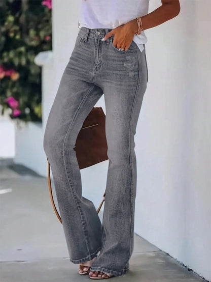 High Waist Women's Slimming Flared Denim Jeans
