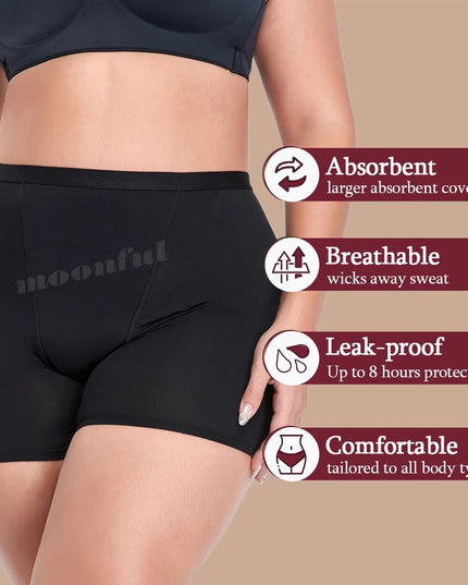High-Waisted Cotton Menstrual Panties for Heavy Flow - Women's Period Underwear