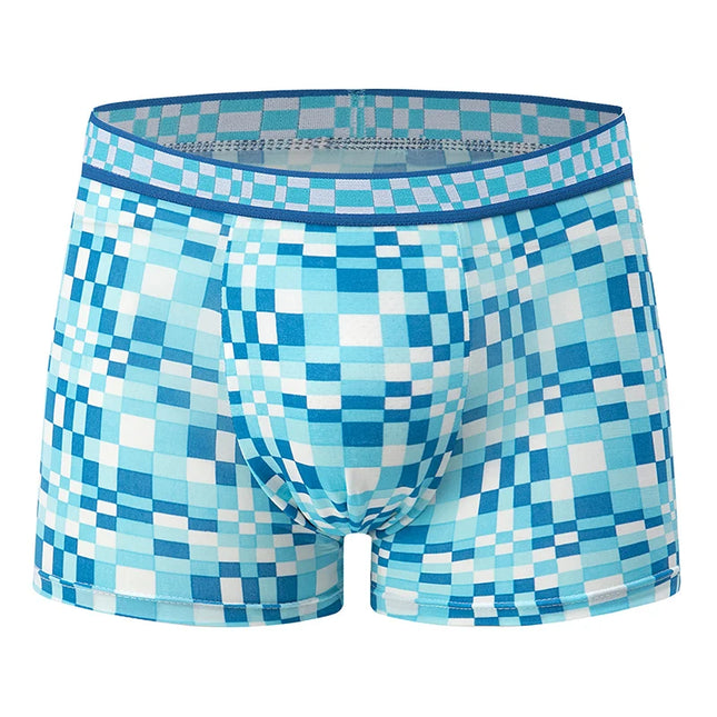 4/5-Piece Men's Colorful Patterned Casual Boxer Shorts, Comfortable Elastic Waist