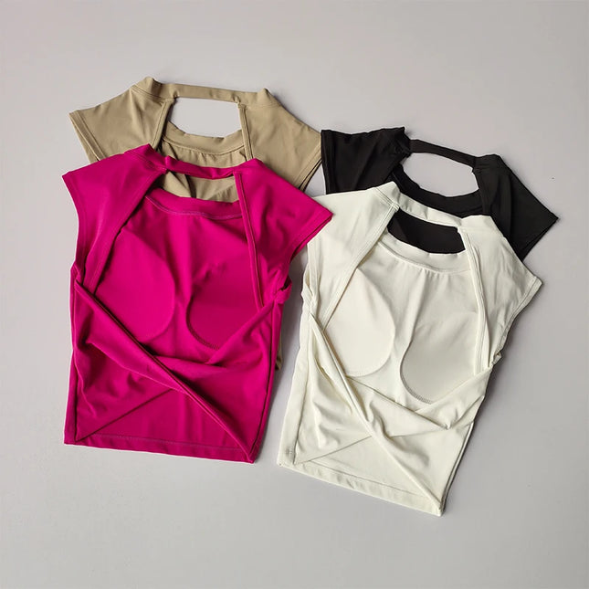 Women's Breathable Push-Up Sports Crop Top
