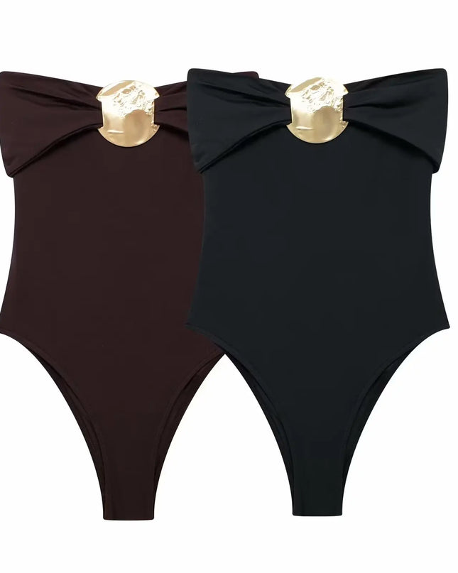 Women's Bow-Accent Bodysuit