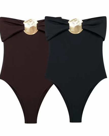 Women's Bow-Accent Bodysuit