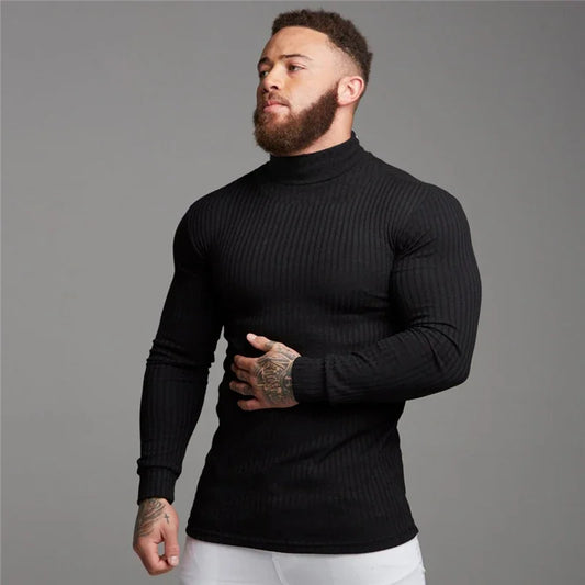 Men's Slim Fit Turtleneck Sweater – Thin Knit, Lightweight Men's Sweater
