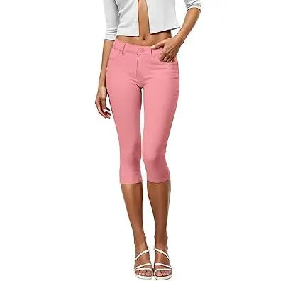 Women's Calf-Length Slim Fit Pants – Elegant & Comfortable Women's Trousers